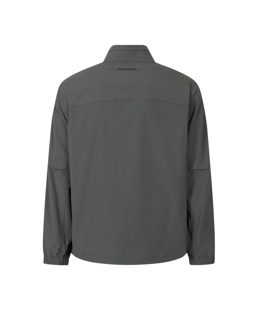Discovery Expedition Men'S Freshvent Lightweight Woven Training High-Neck Jacket (D/Grey)