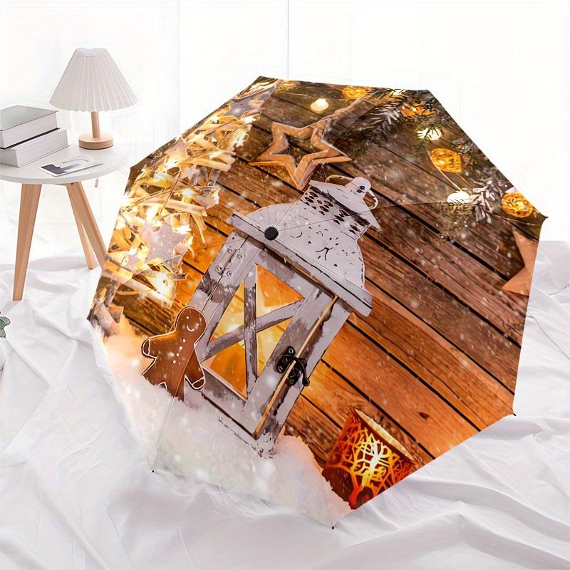 1pc Christmas Decorations Themed High-quality Umbrella,Automatic Opening and Closing Umbrella,Multi-functional Umbrella G0811191