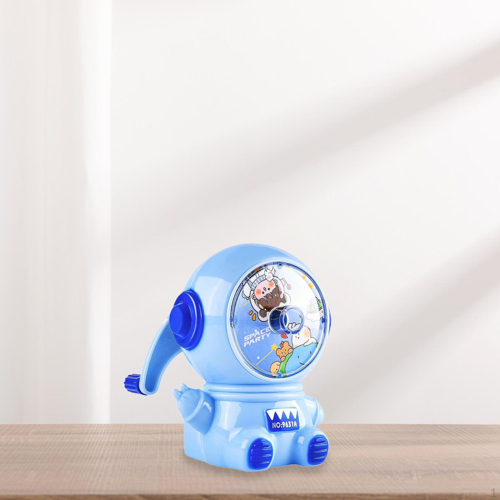 

Ручная точилка для карандашей Портативная мультяшная для класса, офиса, дома, синяя Blue