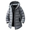 Hooded Cotton Jacket Men's Cotton Jacket Medium Long Hooded Cotton Jacket Men's Warm Cotton Jacket Men's Plush Thick Bread Jacket