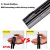 2Pc No Cutting Car Metal Wiper Blade Refill 6mm 14" 16" 22" 24" 26" Windshield Windscreen Wiper Refills Replacement Rubber Wipers Blades 3