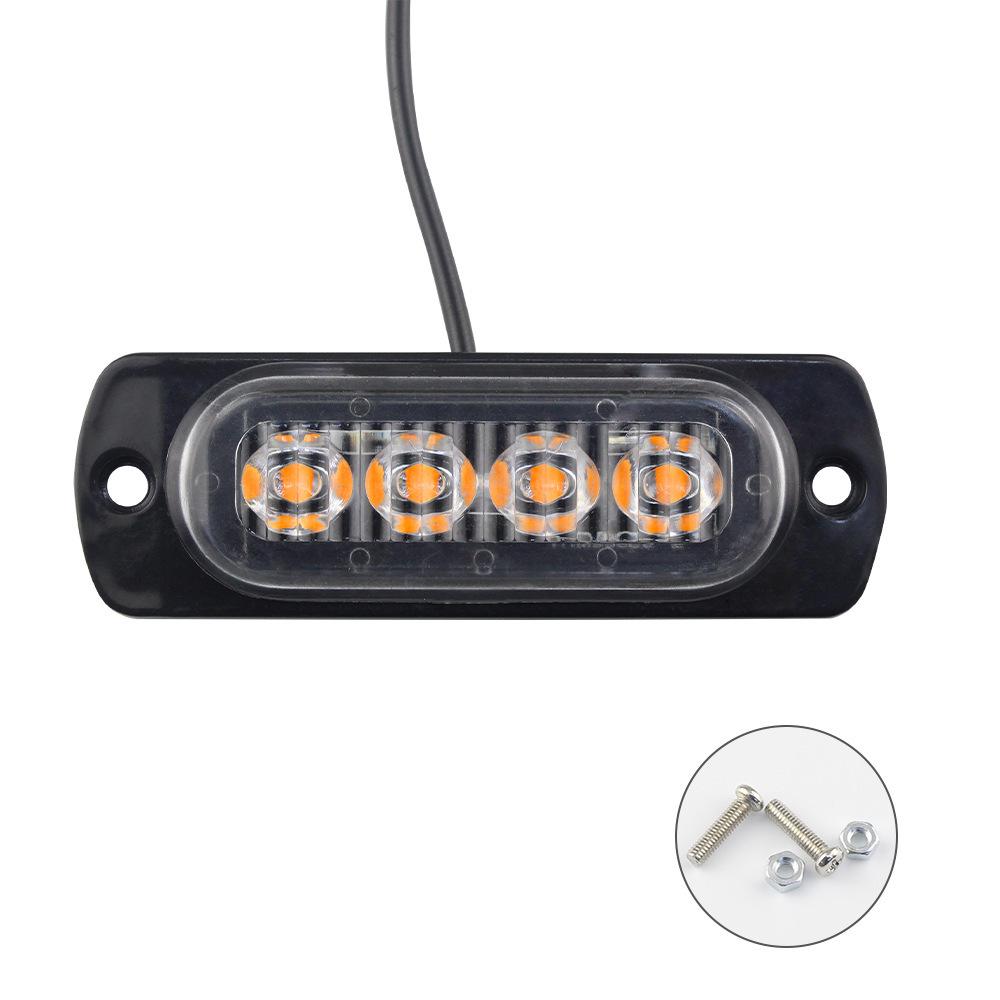 Ultra-Thin High-Brightness LED Car Warning & Running Lights - 12-24V, Always On with Turn Signal Function
