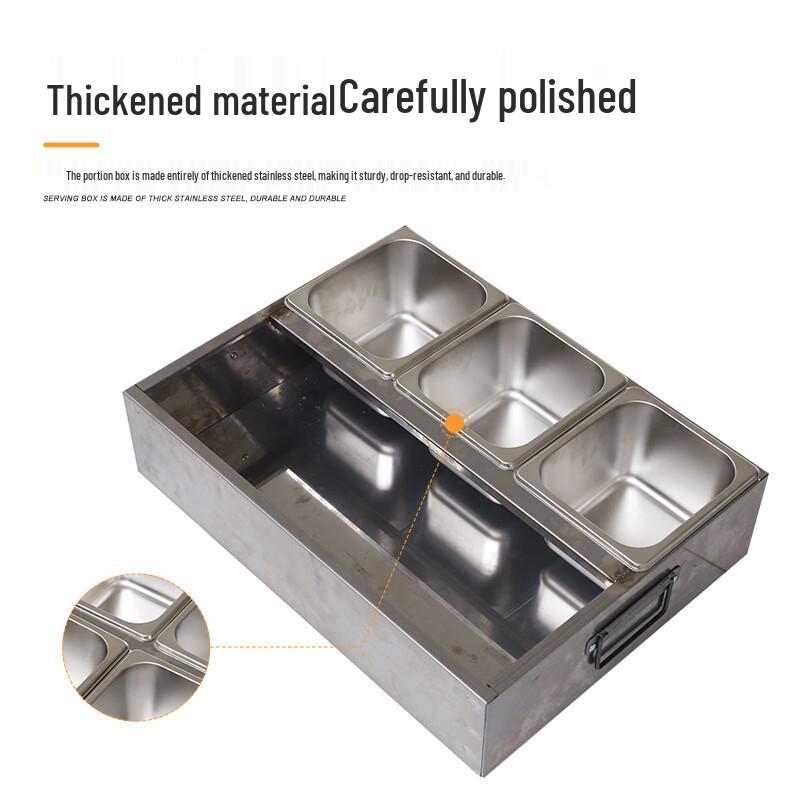 Commercial Stainless Steel 6-Compartment Condiment Organizer Rack