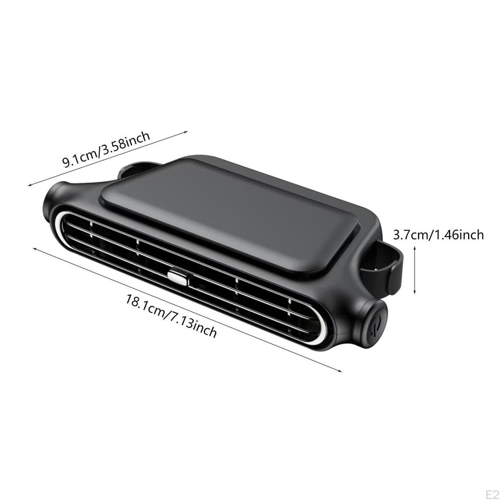 Automotive Seat Fan for Backseat, Compact Personal Cooling Device with 3 Speed Settings