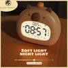Bedside LED Clock Kids Alarm Clock Children's Sleep Trainier Temperature Display With Rechargeable Control Digital Cute Capybara