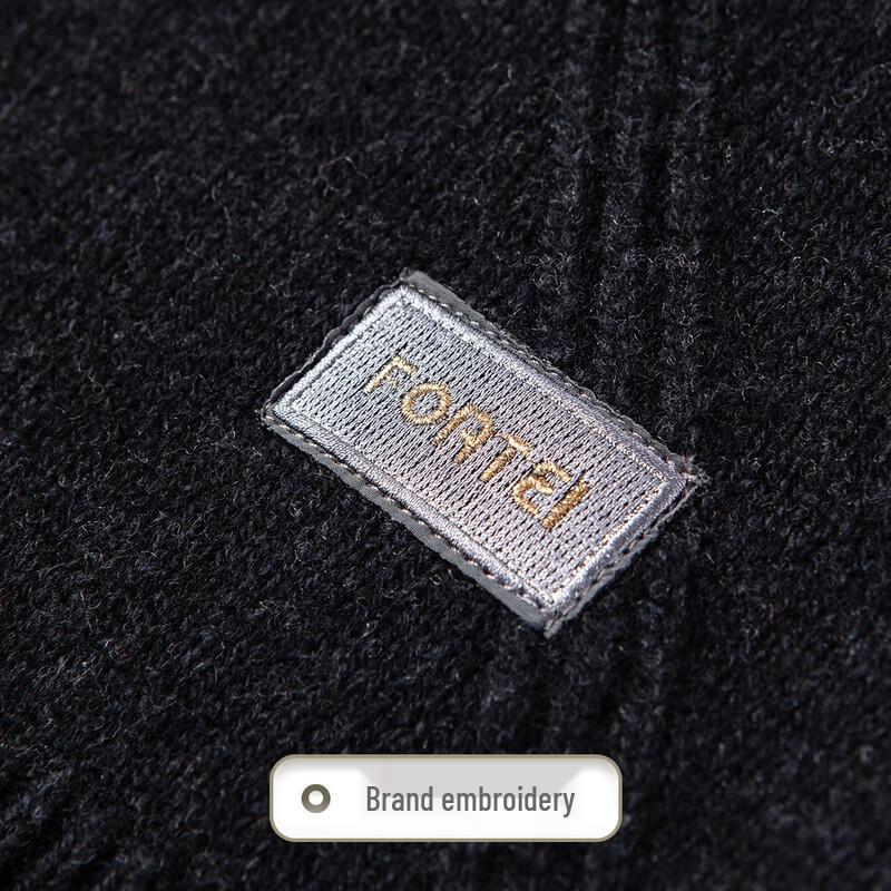 Men's 100% Lambswool Thermal Half-High Collar Sweater