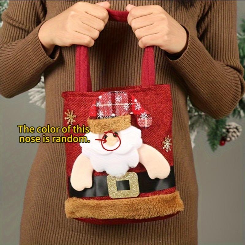 Three Christmas Gift Doll Bags, with Christmas Patterns - Perfect Christmas Decoration Bags, Christmas Tree Hanging Bags