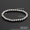 Steel Bead and Pearl Bracelet, 304 Stainless Steel Elastic String Bracelet