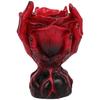 Gothic Skull Sculpture Rose Planter Resins Craft Flower Vases Container For Halloween Party Decors And Home Interior