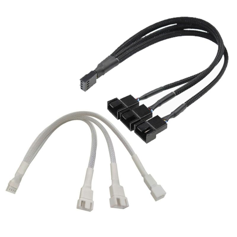 Fan Adapter 1 To 3 Splitter Cable For PC Cooling Systems Supports Speed Controls And Overloads Protections