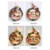 30Cm Christmas Santa Snowman Reindeer Flannel Wreath Festival Holiday Office Decors