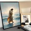 Jezus God Lam Engel Jongen Meisjes Bidden Bijbel Minimalistische Esthetiek Print Canvas Schilderij voor Woonkamer Moderne Woondecoratie