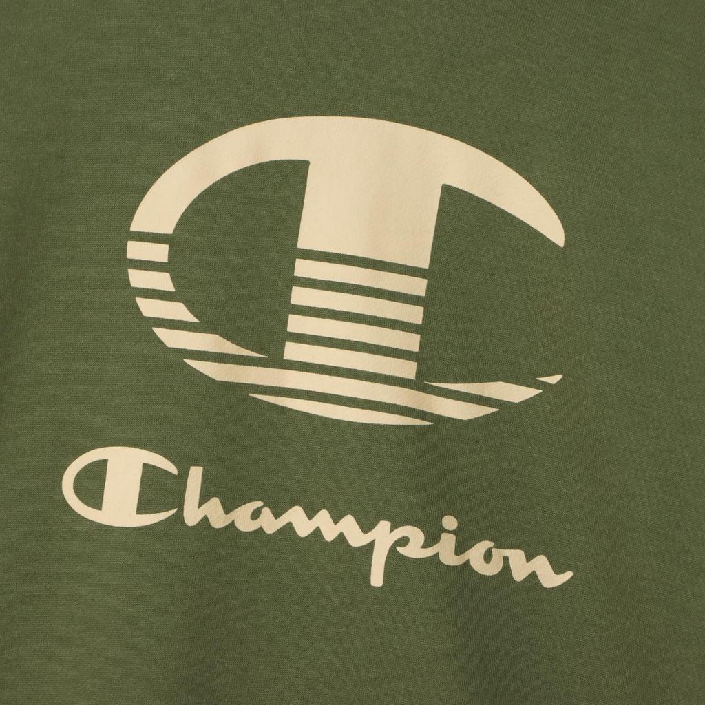 Parka Kinder Langarm Schriftzug Logo Kapuzenhemd Schule Jungen Khaki [Champion] CK-YS103