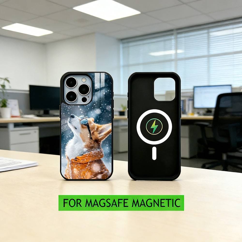 corgi Lovely Phone Case For iPhone17,16,15,14,13,12,11 Plus,Pro Magnetic For Magsafe Wireless Charging