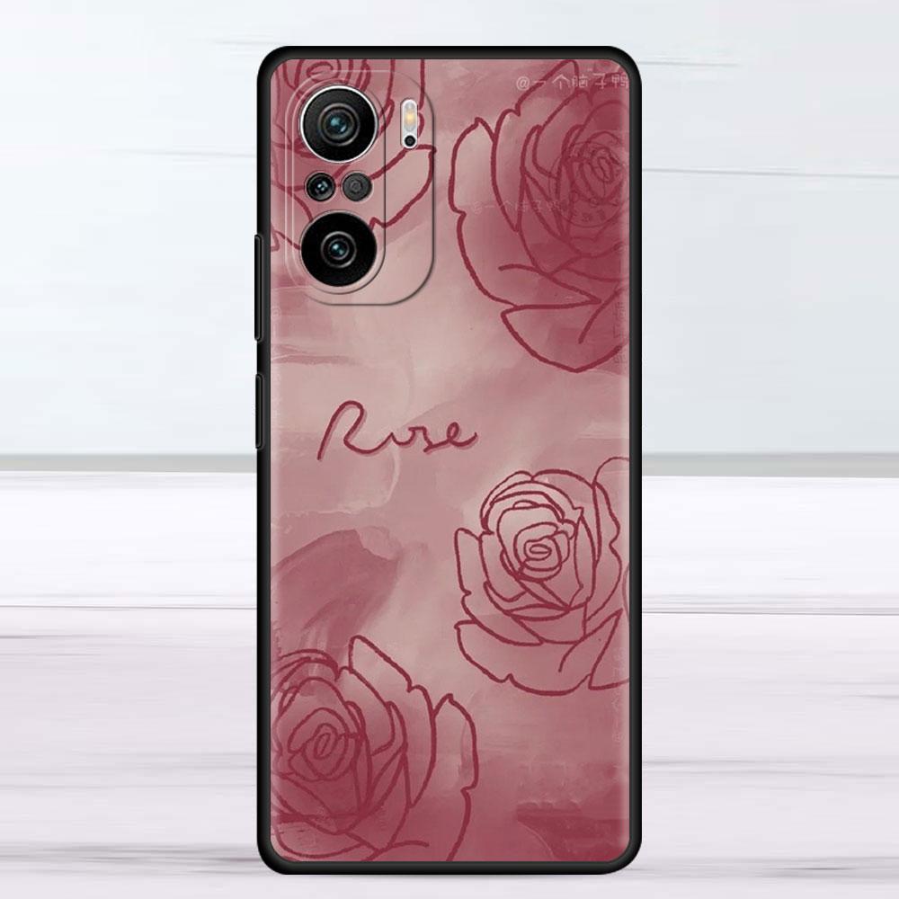 Case For Xiaomi Redmi Note 11 9S 10 9 8 7 9A 9C 9i K40 8T 10C 9T K50 Silicone Phone Shell Flower Cute