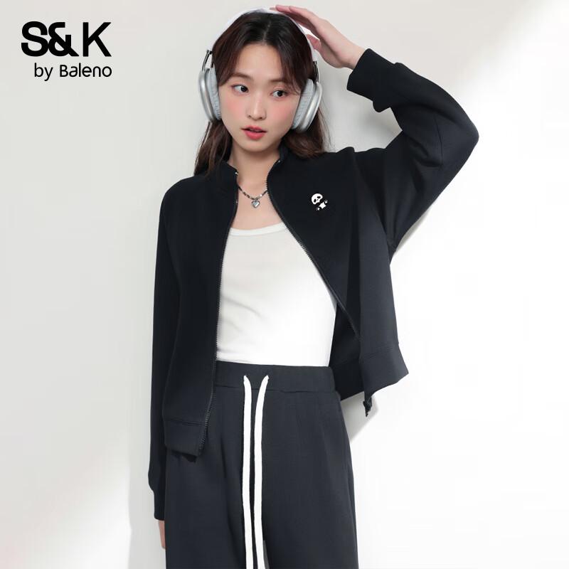 Baleno Women's S&K Stand Collar Cardigan Sweatshirt