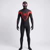 Miles cos Black and red Spider-Man symbiote Venom cloak, complete Halloween costume, tight-fitting bodysuit