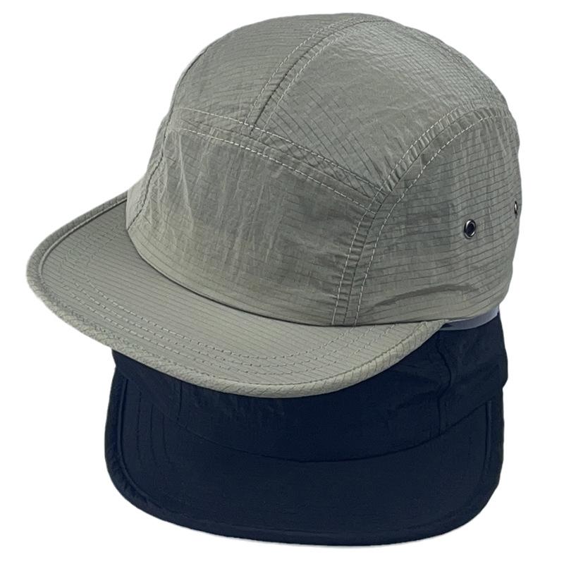 Five-Panel Nylon Camp Cap With 3D Embroidery Fashionable Hip Hop Style Winter Sports Camping Cycling Beach Scenes Custom Logo