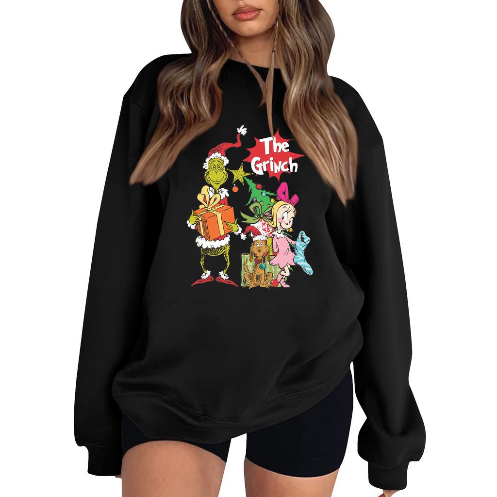 Women's Fashion Lightweight Long Sleeve Pullover Christmas Hoodie