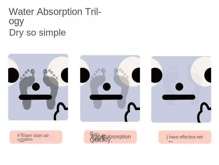 Funny Cartoon Expression Bathroom Floor Mat Diatom Mud Absorbent Floor Mat Creative Color Home Bathroom Door Cushion