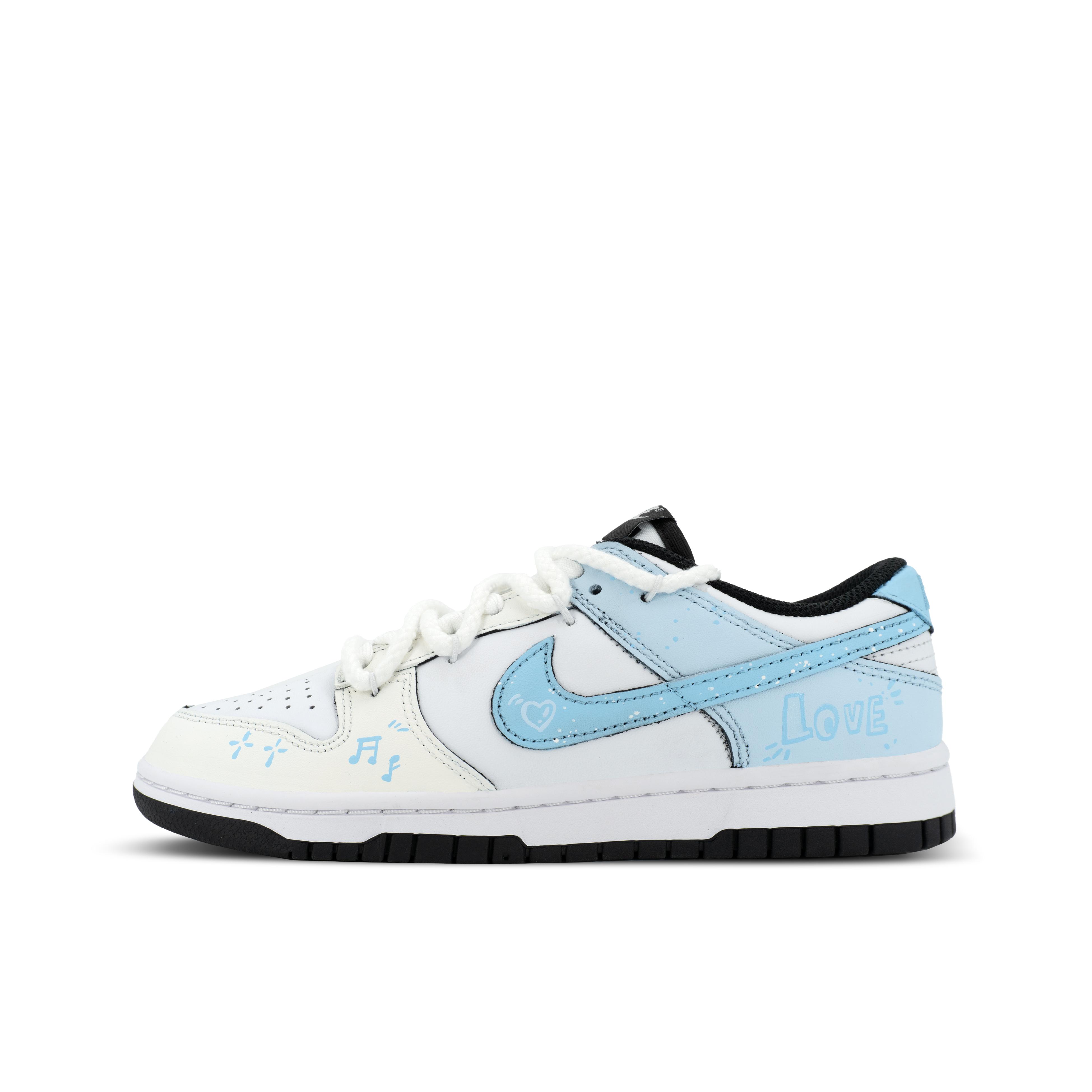 

Nike Dunk Gorilla Jiedian XJDD Love Rhythm Low top Skateboard Shoes Unisex White Blue DD1503-101(team1369-) 35.5