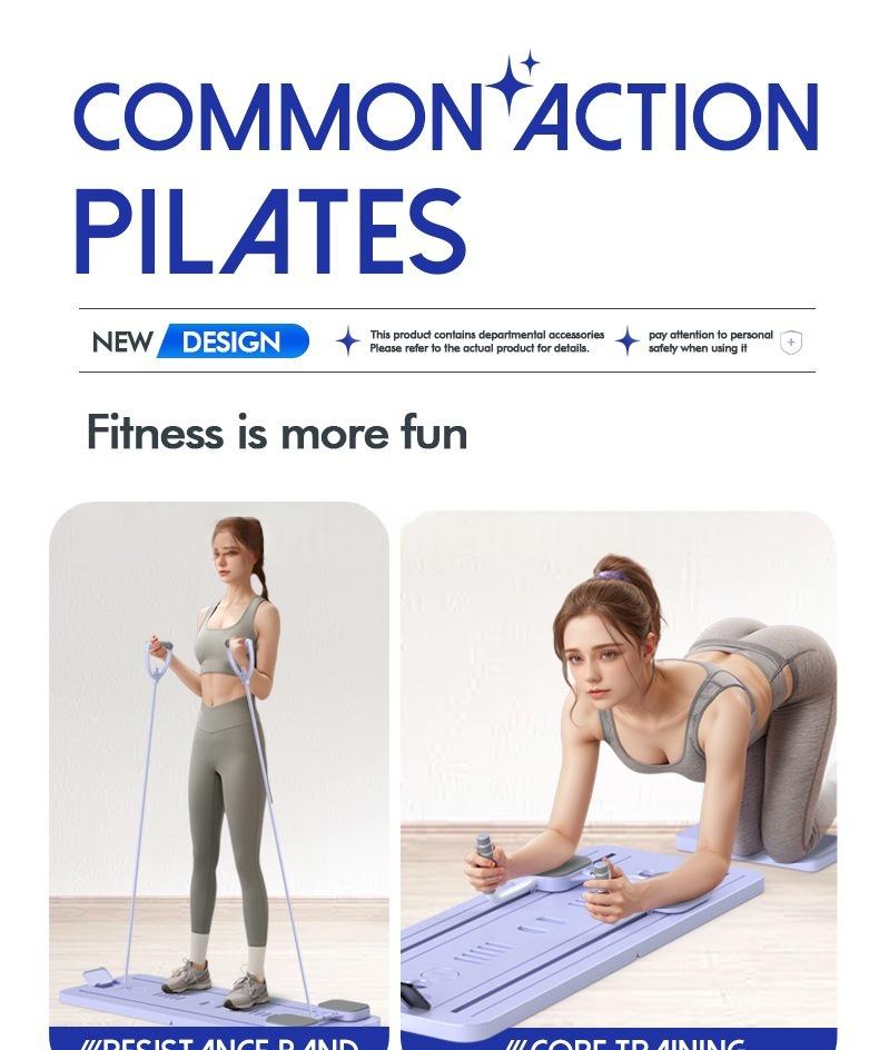 Multifunctional Fitness Board with Phone Holder for Pilates and Yoga