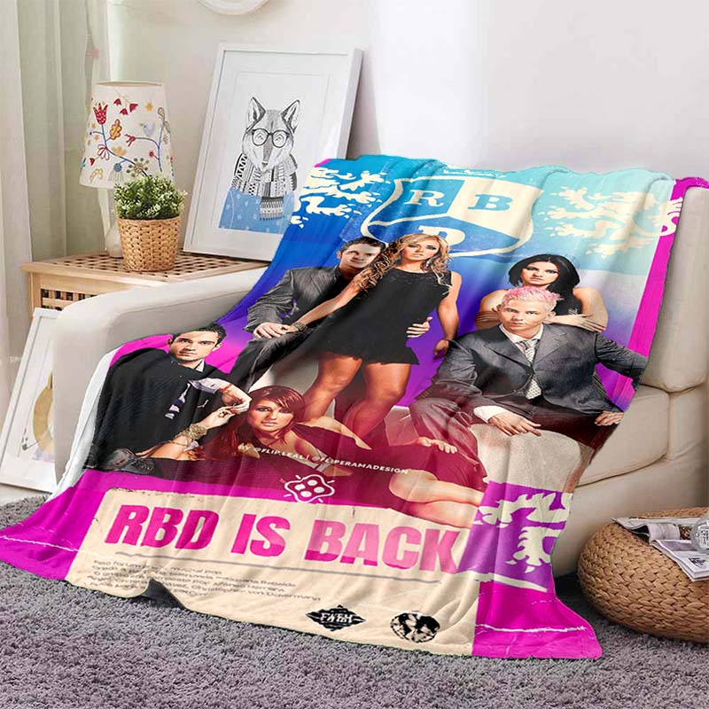 New 3D Printed Flannel Blanket Featuring R-RBD band/K-POP Style, Perfect for Home Use, Sofa Beds, or As a Birthday Gift.