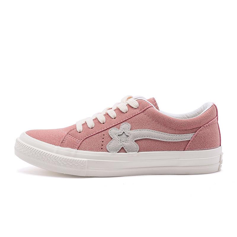 Spring New Casual Shoes Small Flower Canvas Shoes Shoes Turned Fur Men's and Women's Couple Shoes