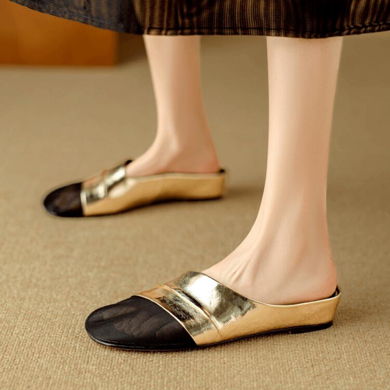 Mules Shoes Mesh Breathable Flat Women's Slippers and Ladies Sandals Designer Luxury Original New Fashion High Quality 39 Slides