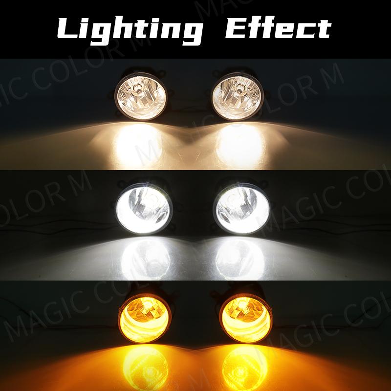 For Toyota Auris 2014 2015 Fog Lights Headlight LED Front Driving Fog Lamp Kit Cover Grill Bezel Waterproof Auto Car Accessories