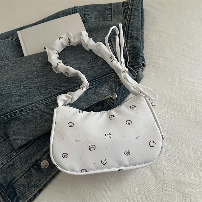 

Folded underarm bag 2025 new small fresh trendy versatile high-end hand bag fashion printed shoulder bag fashion