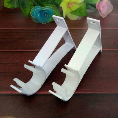 Single Hang Curtain Rod Holder Aluminum Alloy Heavy Duty Roman Rod Bracket Curtain Fixing Clip Hook Window Hardware Tools