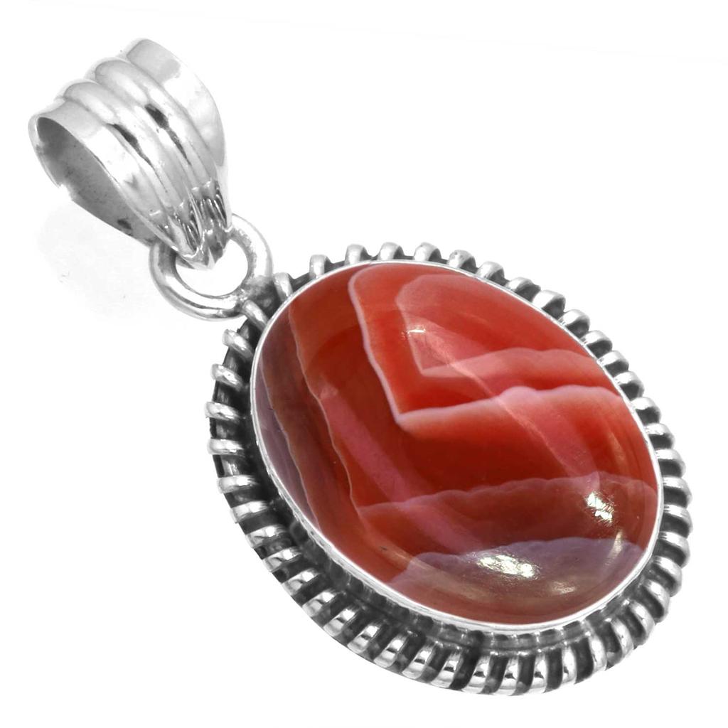 925 Sterling Silver Pendant Women Gemstone Handmade Jewelry New Year Gift Amazonite Angelite Blue Opal Botswana Agate Mohave Azurite Chrysocolla Boho