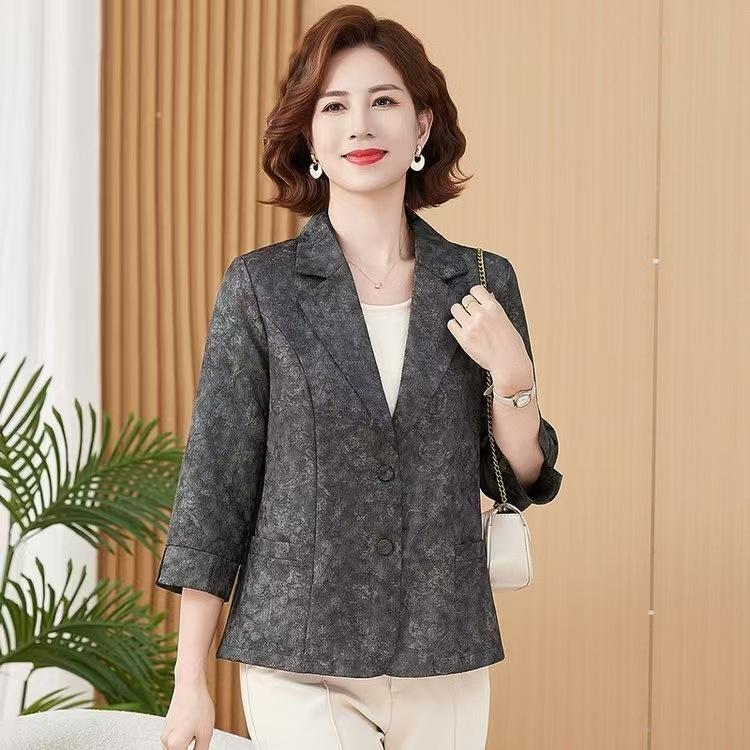 

Summer Fashion Slim-Fit Suit for Middle-Aged & Elderly Women 5XL (73-78 kg) сірий колір