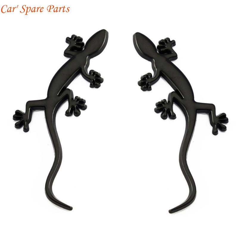 Y4UA Geckoes Metal Car Decal Badge Set Of 2 For Cool Auto Body & Interior Enhancement
