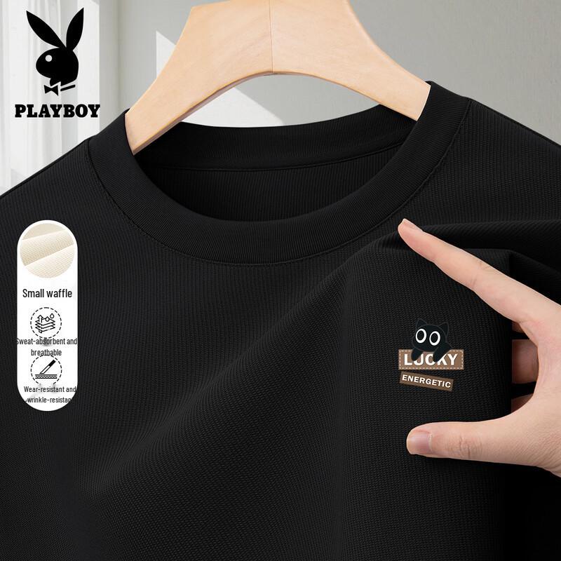 Мужская вафельная футболка с коротким рукавом Playboy 3XL