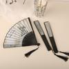 5Styles Retro Style Folding Fan Female Japanese Pattern Retro Cloth Art Craft Gift Home Decoration Ornament Dancing Hand Fan