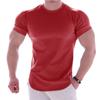 Muscular Men's Fitness Clothes Sports T-shirt Tight Sko Elastic Training Quick Dry Clothes Casual Short Sleeves