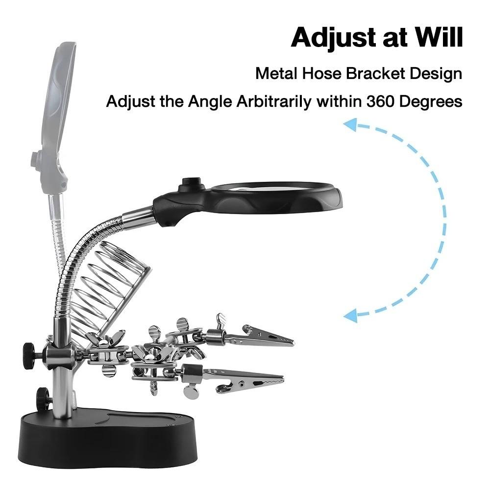 Desktop Welding Auxiliary Clip Magnifier Soldering Repair Tool Circuit Board Welding Iron Bracket