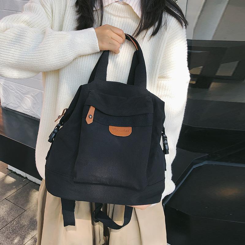 Japanese Retro Canvas Backpack for Women New Fashion Schoolbag for College Students Korean High School Backpack