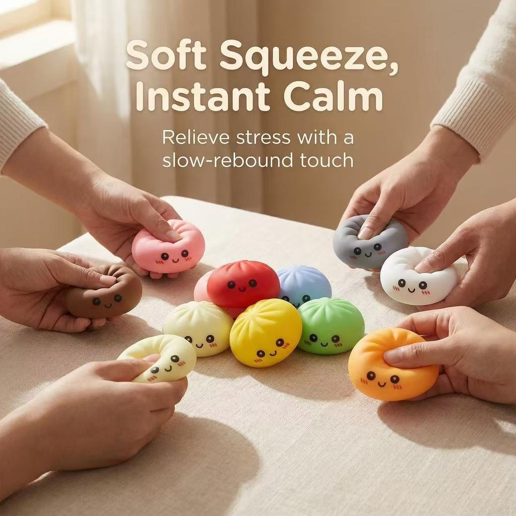Mini Dumpling Squishy Stress Ball Fidget Toys Slow Rebound Stress Relief Pinch Decompression Toys for Children Adult