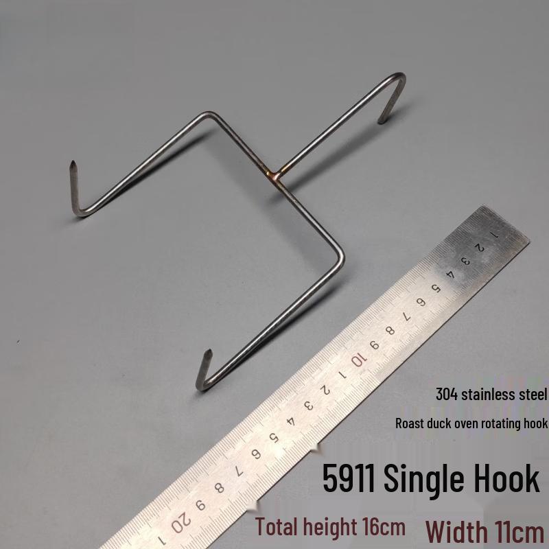 ZISIZ 304 Stainless Steel Rotary Oven Roast Hooks (10-pack)