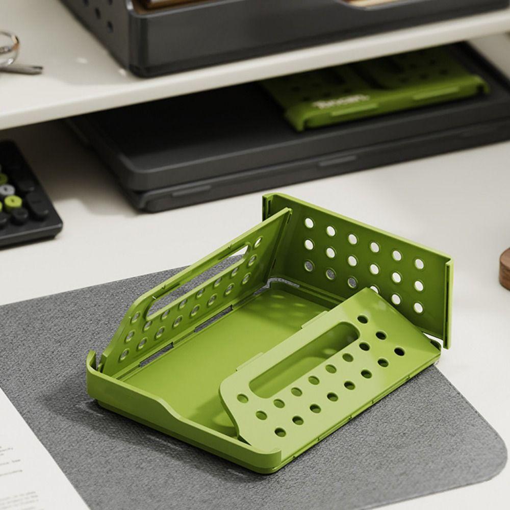 Perforated Board Foldable Storage Baskets Dopamine Folding Storage Crate Desktop Bookshelf  Home