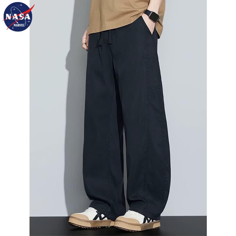 

NASA MARVEL Men s Summer Tencel Blend Loose Straight-Leg Casual Pants XL