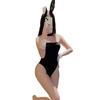 Sexy Wild Fantasy Leopard Strapless Teddy Rabbit Cosplay Bodysuit with Bunny Ears Lingerie Set Fancy Erotic Costume