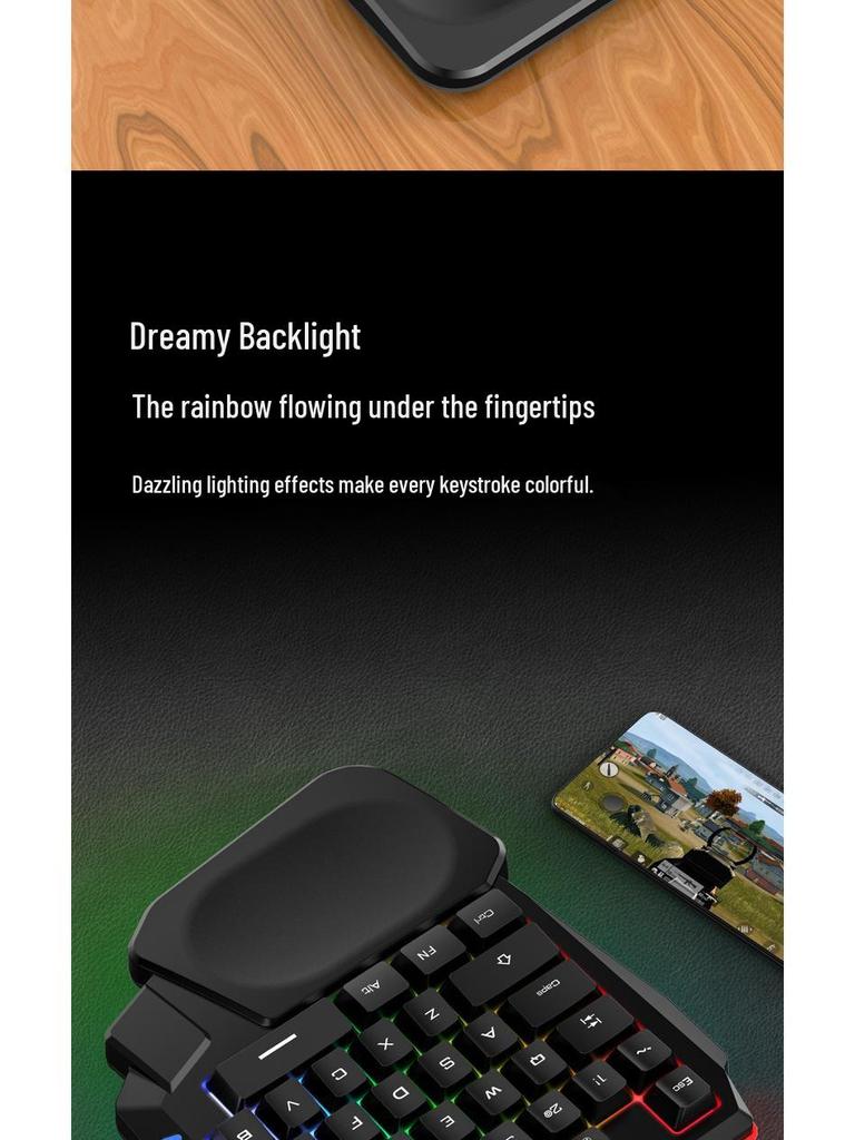 K13 One-Handed Gaming Keyboard: Universal Mobile & PC Game Accessory