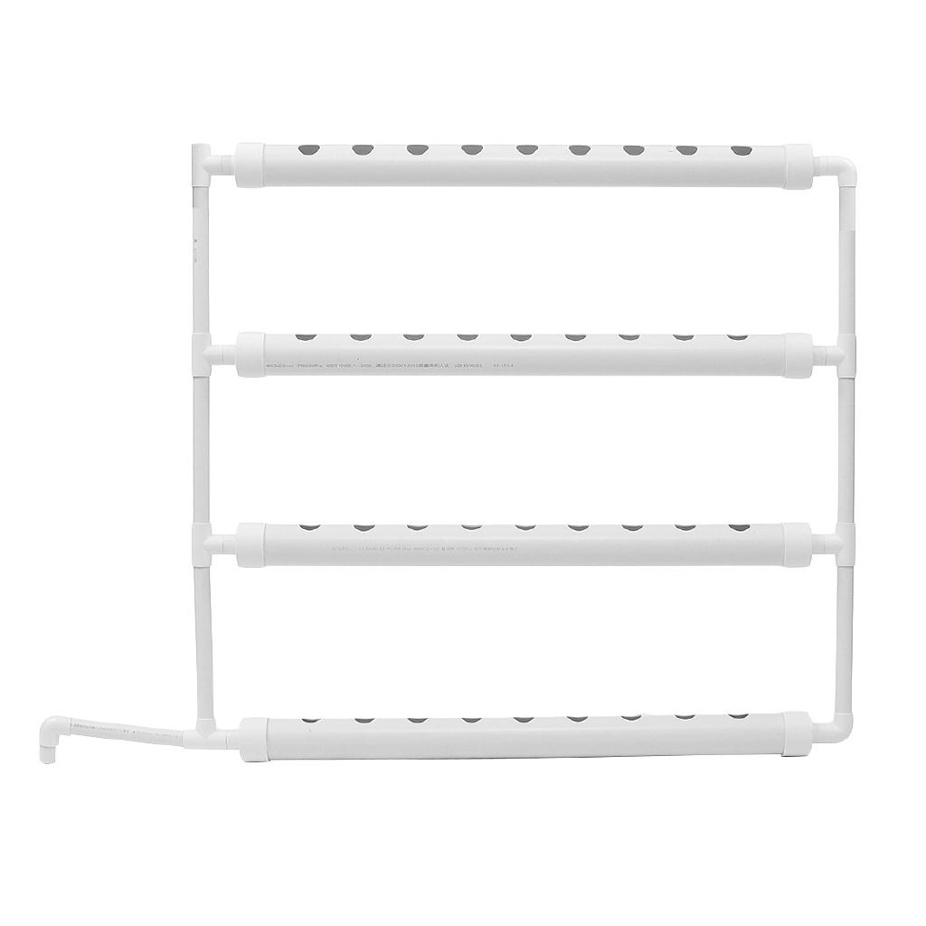 220v 63mm 36 8W PVC 4 Pipes Growing Kit Water Pump Tube Set White Garden Tools Plant Sites Wall-mounted Hydroponic Nursery Pots Rack
