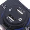 Dual Usb Charger Socket Panel 5V 2.1A Fast Charging Waterproof Dustproof Cover For Car Rv Boat Motorcycle Diy Modification