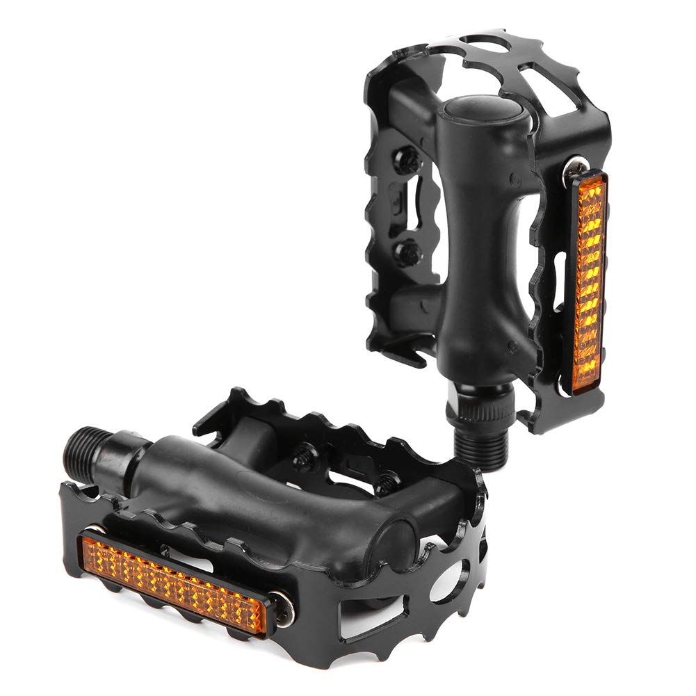 2pcs Bicycle Flat Made of Aluminum Hollow For Mountain Road Replacement Durable Pedals, Pedals, Alloy, Lightweight, Design, Double-sided Pedal,