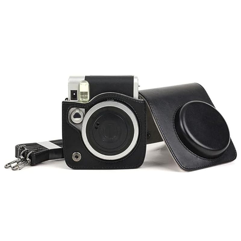 Camera Protective Cover Sleeve for Mini 70 Wear Resistant Storage Bag PU Leather Case with Removable Strap